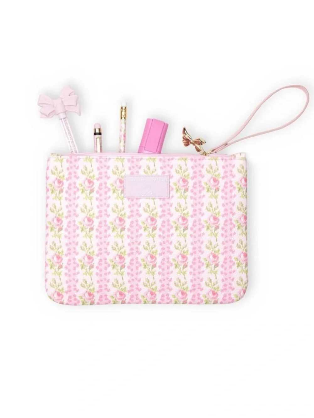 LoveShackFancy x Target Yoobi blooming heirloom zip pouch with wristlet strap